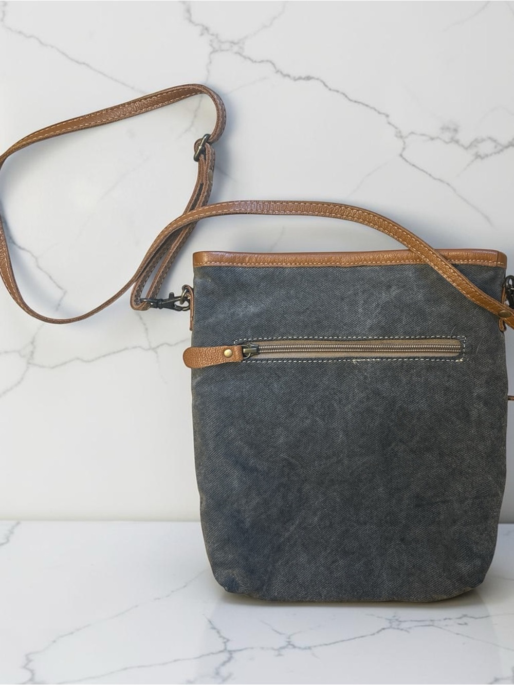 Brown Turquoise Myra Southwestern Crossbody Bag - Picture 2 of 3
